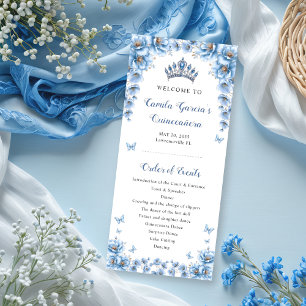 Programa Whimsso Floral Dusty Azul Tiara Quinceañera