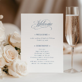 Programa White and Dusty Blue | Luxe Wedding Welcome