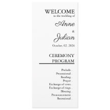 White Modern Minimalist Bridal Program QR Code