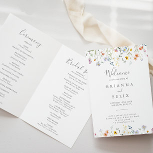 Programa Wild Multicolor Floral Folding Wedding