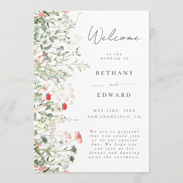 Programa Wildflower Meadow Wedding (Frente)