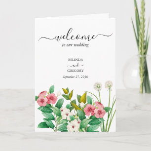 Programa Wildflower Periwinkle Casamento Ordem de Serviço