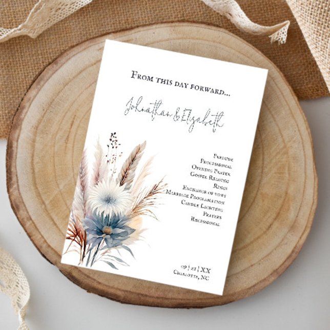 Programa Winter Boho Floral Wedding | Branca (White Winter Boho Floral Wedding Program)