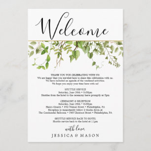 Programa Woodland Greens Wedding - Letra Itinerária de Boas