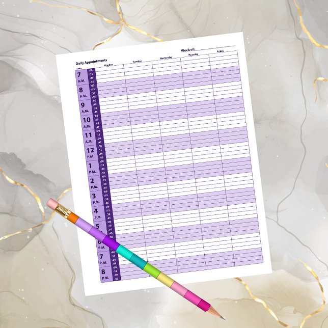 Programação de Compromisso Diário | Roxo (Criador carregado)