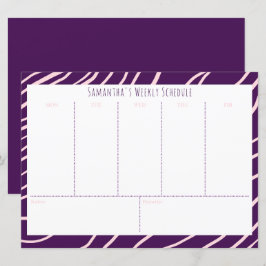 Programação Semanal do Orçamento Roxo Personalizad