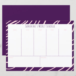 Programação Semanal do Orçamento Roxo Personalizad