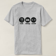 Programador Engraçado Coma Código de Sono T-Shirt