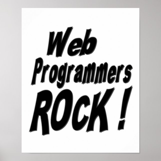 Programadores da Web Rock! Impressão poster (Frente)