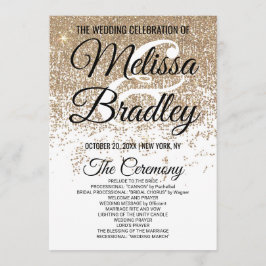 Programas brancos Glitter Sparkles Dourados