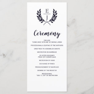 Programas clássicos do casamento do monograma do