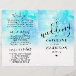 Programas da Bi-dobra do casamento da aguarela de