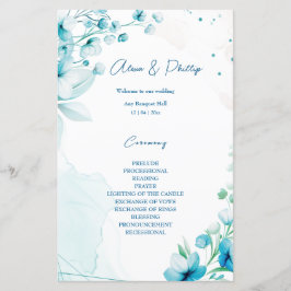 Programas de casamento Blue Blossom & Breeze