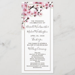 Programas de Casamento Brancos Cor-de-Rosa Cereja
