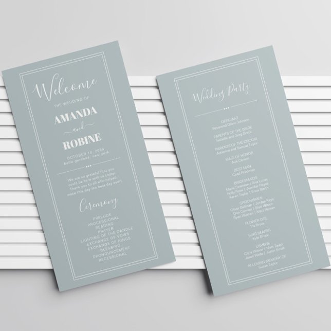 Programas de Casamento Chic Minimalistas Elegantes (Criador carregado)