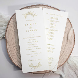 Programas de Casamento Clássicos Vintage Elegantes