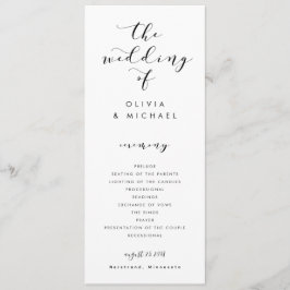 Programas de Casamento com Caligrafia de Redemoinh