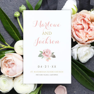 Programas de Casamento com Flor de Peônia Rosa e D