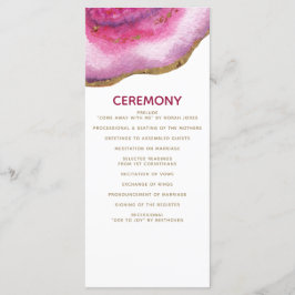 Programas de Casamento de Agata de Gilt Rosa