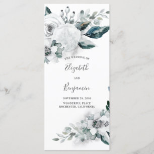 Programas De Casamento De Cores Aquáticas Florais
