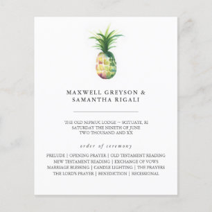 Programas de Casamento de Destino Abacaxi Aquarela