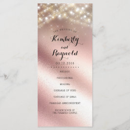 Programas de Casamento de Folhas de Ouro rosa