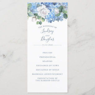 Programas de Casamento de Jardim Azul Hydrangea Du