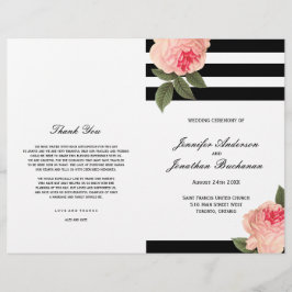 Programas de Casamento de na moda Black and White 