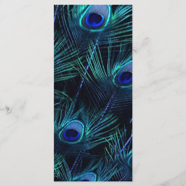 Programas de Casamento de Peacock Real Blue Silver (Frente)