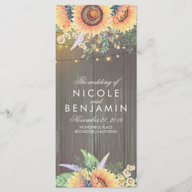 Programas de Casamento de Raça-Rústico (Frente)