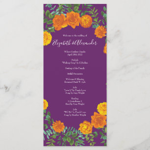 Programas de Casamento de Rosa de Pestes de Roxo L