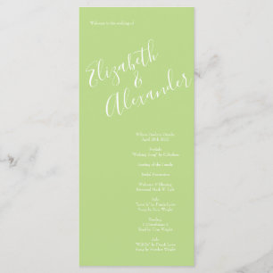 Programas de Casamento de Rosa Verde Amarelo Claro