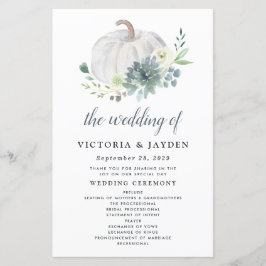 Programas de Casamento de Suculentas Elegantes com
