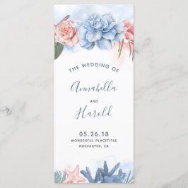 Programas de Casamento Dusty Blue e Blush