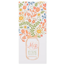 programas de casamento elegantes de mason jar flor