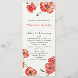 Programas de casamento florais do bonito Papa Verm