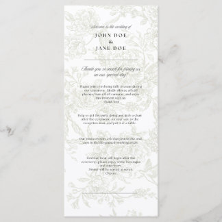 Programas de Casamento Florais Verdes