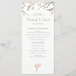 Programas De Casamento Floral De Blush Blooming