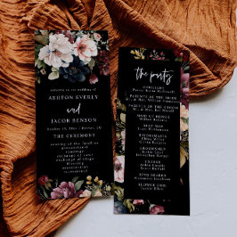 Programas de Casamento Floral de Papelaria de Casa
