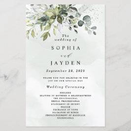 Programas de Casamento Floral Russo Dusty Blue Gre