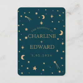 Programas de Casamento Lua Estrelas Douradas Místi