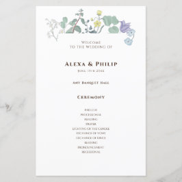 Programas de Casamento Minimalistas com Florais Si