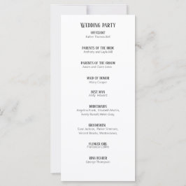 Programas de casamento Modern daisy Cartão Plano