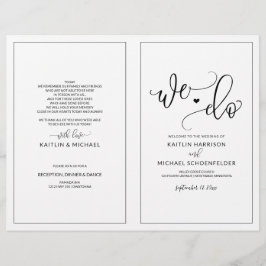 Programas de Casamento Moderno Bounce Caligrafia P