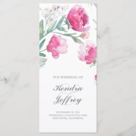 Programas de Casamento Moderno Floral de Peony Wat
