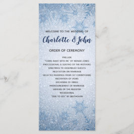 Programas de casamento no inverno Glitter Blue Sno