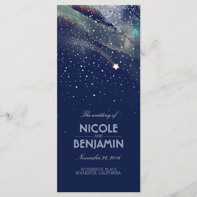 Programas de Casamento Noturno das Estrelas de Tir (Frente)