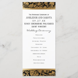 Programas de Casamento | Ouro Floral Damasco em Pr
