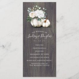 Programas de Casamento outono de Abóbora Floral Br