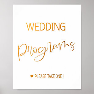 Programas de casamento: poster 8x10